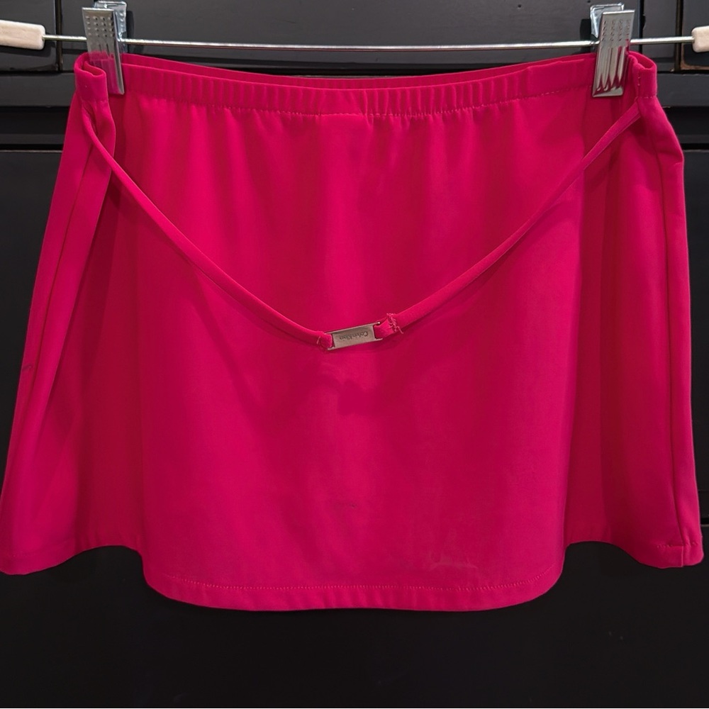 Vintage Vibrant Pink Skirt with Calvin‎ Klein Charm Belt - Picture 6 of 6